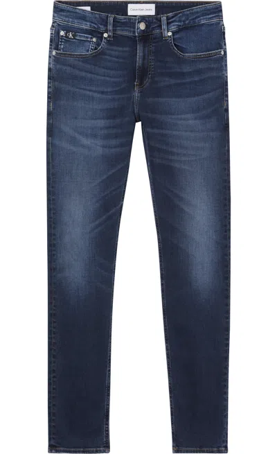 Calvin Klein Trousers Blue In Blu Blu E Verdi