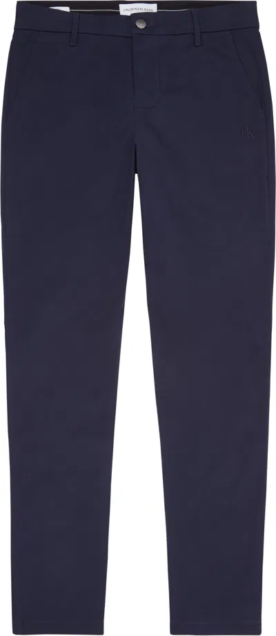 Calvin Klein Trousers Blue In Blu Blu E Verdi