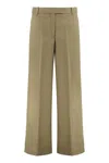 Calvin Klein Trousers In Wool Gabardine In Brown