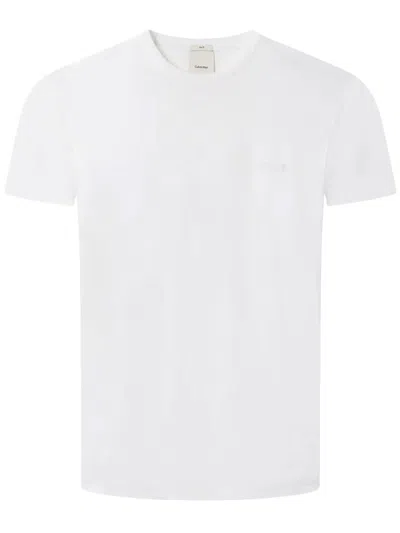 Calvin Klein T-shirt Slim Supima Logo Patch In White