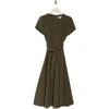 Calvin Klein Tulip Sleeve Fit & Flare Midi Dress