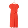 Calvin Klein Tulip Sleeve Fit & Flare Midi Dress