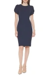 Calvin Klein Tulip Sleeve Sheath Dress In Purple