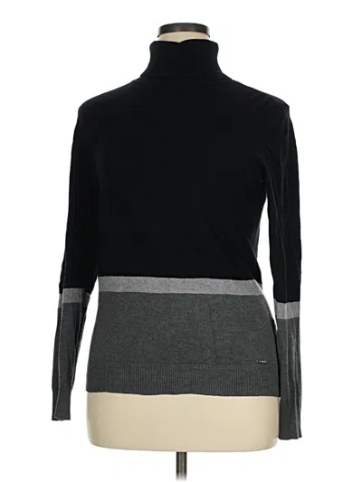 Pre-owned Calvin Klein Turtleneck Sweater In Black