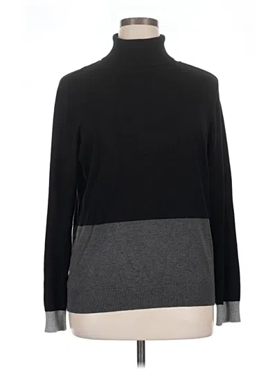 Pre-owned Calvin Klein Turtleneck Sweater In Black