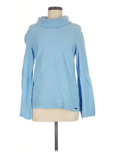 Pre-owned Calvin Klein Turtleneck Sweater In Blue