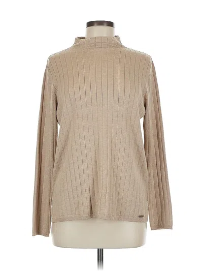 Pre-owned Calvin Klein Turtleneck Sweater In Brown