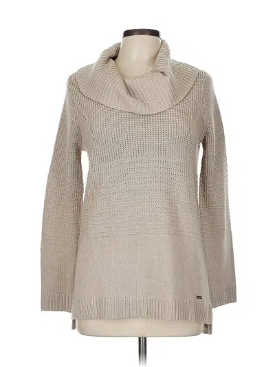 Pre-owned Calvin Klein Turtleneck Sweater In Brown