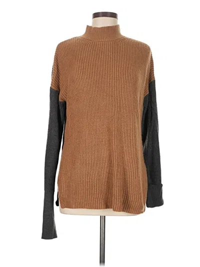 Pre-owned Calvin Klein Turtleneck Sweater In Brown