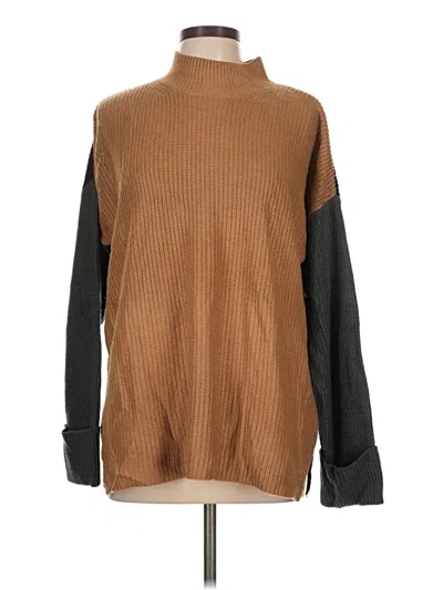 Pre-owned Calvin Klein Turtleneck Sweater In Brown