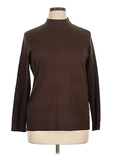 Pre-owned Calvin Klein Turtleneck Sweater In Brown