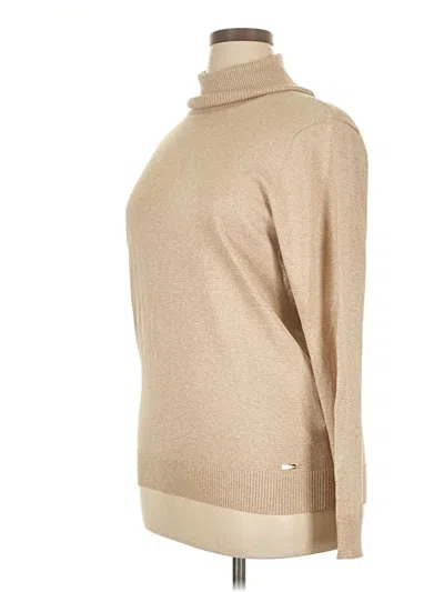 Pre-owned Calvin Klein Turtleneck Sweater In Brown