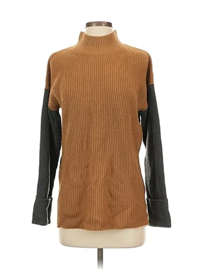 Pre-owned Calvin Klein Turtleneck Sweater In Brown
