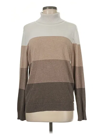 Pre-owned Calvin Klein Turtleneck Sweater In Brown