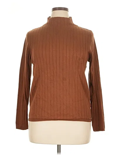 Pre-owned Calvin Klein Turtleneck Sweater In Brown