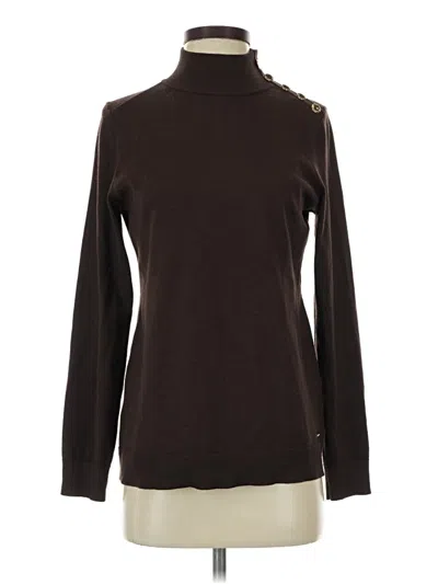 Pre-owned Calvin Klein Turtleneck Sweater In Brown