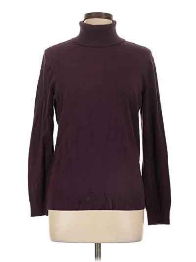 Pre-owned Calvin Klein Turtleneck Sweater In Burgundy