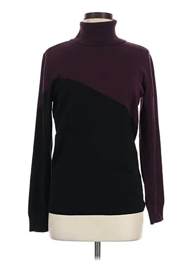 Pre-owned Calvin Klein Turtleneck Sweater In Burgundy