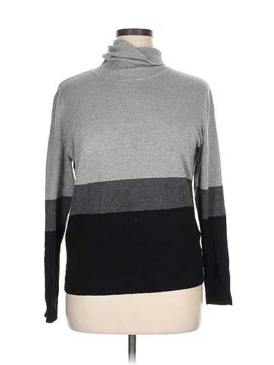 Pre-owned Calvin Klein Turtleneck Sweater In Gray