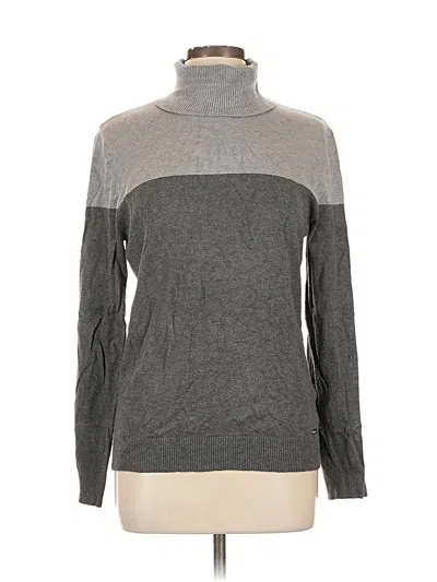 Pre-owned Calvin Klein Turtleneck Sweater In Gray