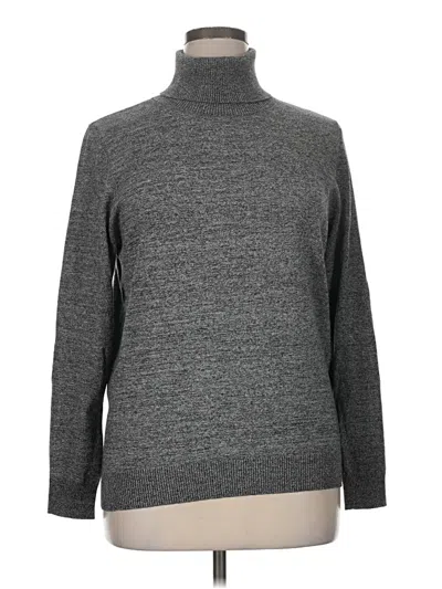 Pre-owned Calvin Klein Turtleneck Sweater In Gray