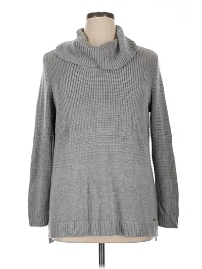 Pre-owned Calvin Klein Turtleneck Sweater In Gray