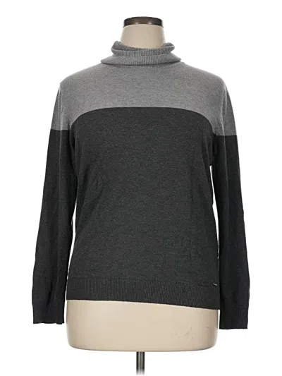 Pre-owned Calvin Klein Turtleneck Sweater In Gray