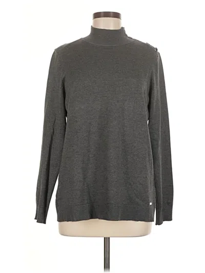 Pre-owned Calvin Klein Turtleneck Sweater In Gray