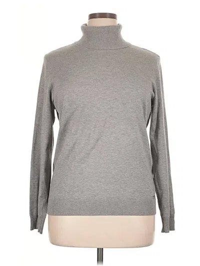 Pre-owned Calvin Klein Turtleneck Sweater In Gray