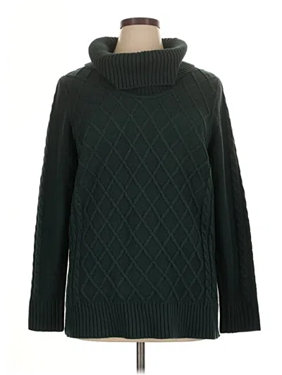 Pre-owned Calvin Klein Turtleneck Sweater In Green