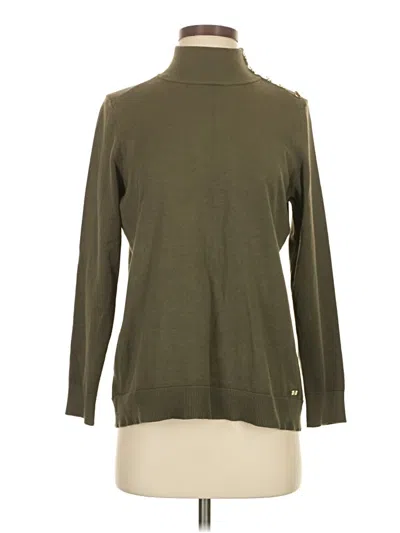 Pre-owned Calvin Klein Turtleneck Sweater In Green