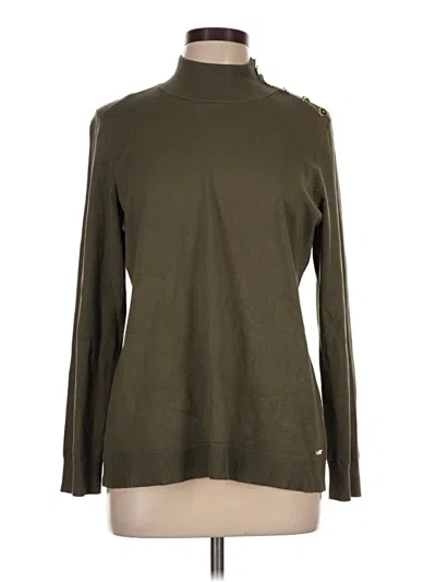 Pre-owned Calvin Klein Turtleneck Sweater In Green