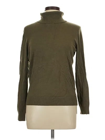 Pre-owned Calvin Klein Turtleneck Sweater In Green