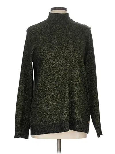 Pre-owned Calvin Klein Turtleneck Sweater In Green
