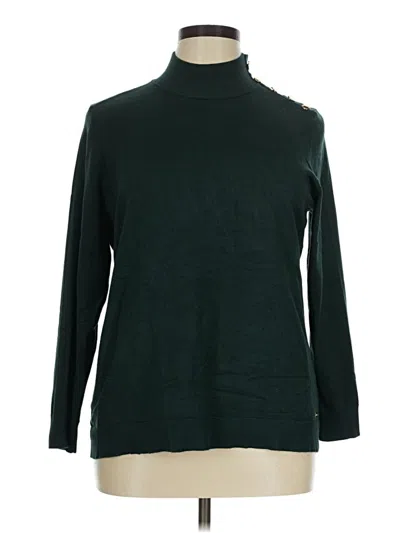 Pre-owned Calvin Klein Turtleneck Sweater In Green