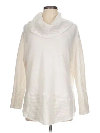 Pre-owned Calvin Klein Turtleneck Sweater In Ivory
