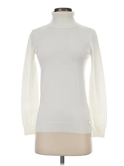 Pre-owned Calvin Klein Turtleneck Sweater In Ivory