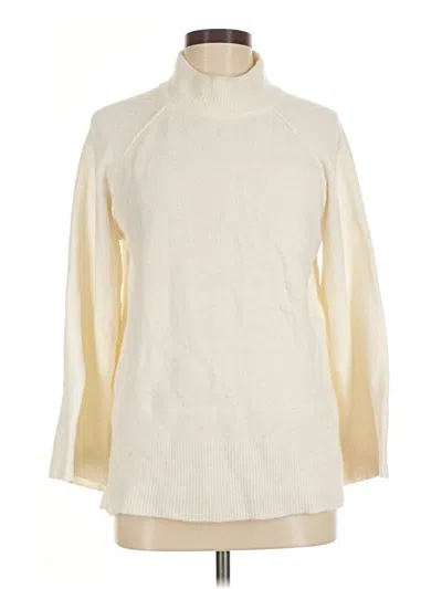 Pre-owned Calvin Klein Turtleneck Sweater In Ivory