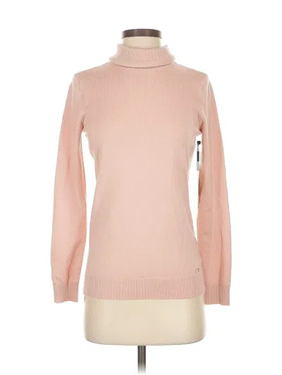 Pre-owned Calvin Klein Turtleneck Sweater In Pink