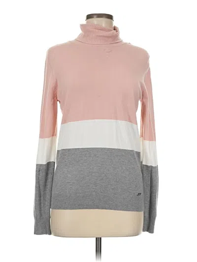 Pre-owned Calvin Klein Turtleneck Sweater In Pink