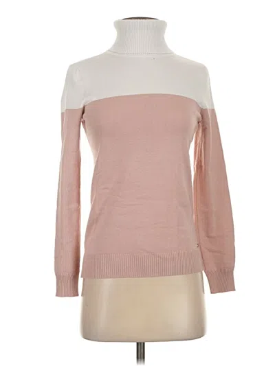 Pre-owned Calvin Klein Turtleneck Sweater In Pink