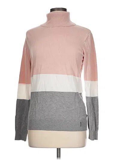 Pre-owned Calvin Klein Turtleneck Sweater In Pink