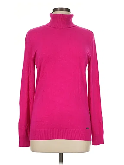 Pre-owned Calvin Klein Turtleneck Sweater In Pink