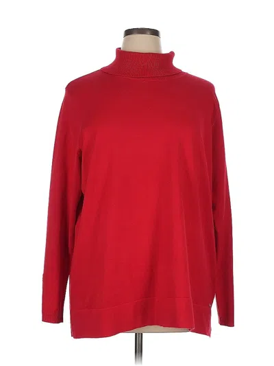 Pre-owned Calvin Klein Turtleneck Sweater In Red