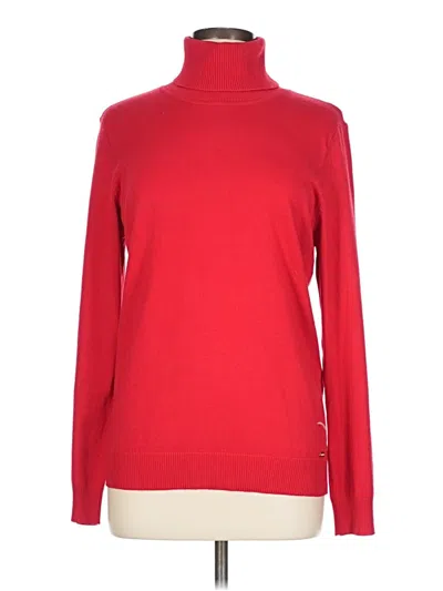 Pre-owned Calvin Klein Turtleneck Sweater In Red