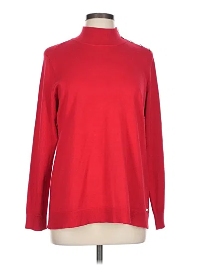 Pre-owned Calvin Klein Turtleneck Sweater In Red
