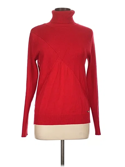 Pre-owned Calvin Klein Turtleneck Sweater In Red