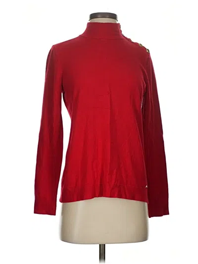 Pre-owned Calvin Klein Turtleneck Sweater In Red