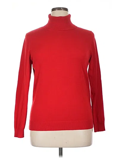 Pre-owned Calvin Klein Turtleneck Sweater In Red