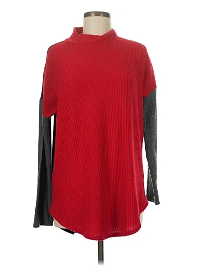 Pre-owned Calvin Klein Turtleneck Sweater In Red